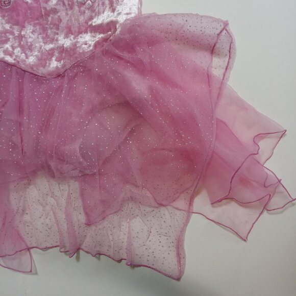 Kloz for Kids Pink Velour Fairy Princess Tutu Dress Size 5 Sequin Sparkle - Picture 6 of 13